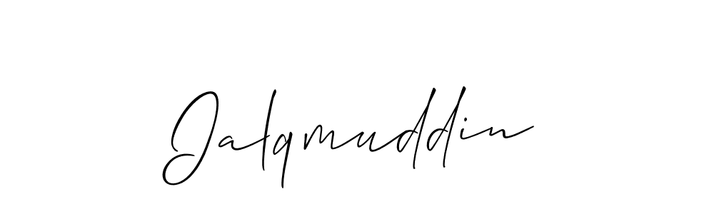 How to make Ialqmuddin name signature. Use Allison_Script style for creating short signs online. This is the latest handwritten sign. Ialqmuddin signature style 2 images and pictures png