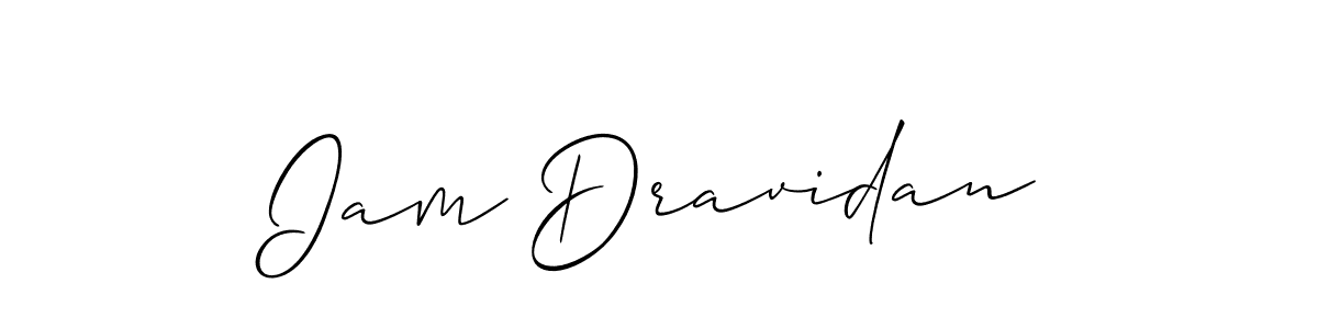 The best way (Allison_Script) to make a short signature is to pick only two or three words in your name. The name Iam Dravidan include a total of six letters. For converting this name. Iam Dravidan signature style 2 images and pictures png