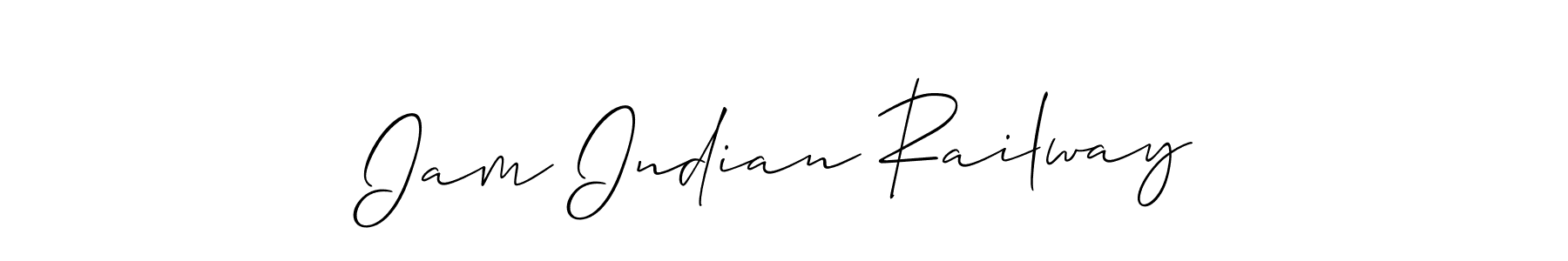 Design your own signature with our free online signature maker. With this signature software, you can create a handwritten (Allison_Script) signature for name Iam Indian Railway. Iam Indian Railway signature style 2 images and pictures png