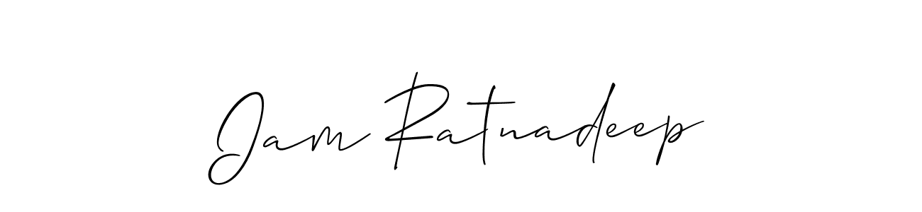 Make a beautiful signature design for name Iam Ratnadeep. With this signature (Allison_Script) style, you can create a handwritten signature for free. Iam Ratnadeep signature style 2 images and pictures png