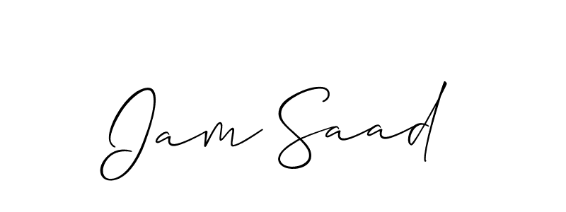 Iam Saad stylish signature style. Best Handwritten Sign (Allison_Script) for my name. Handwritten Signature Collection Ideas for my name Iam Saad. Iam Saad signature style 2 images and pictures png