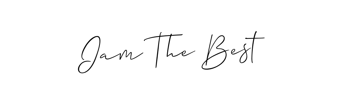 Similarly Allison_Script is the best handwritten signature design. Signature creator online .You can use it as an online autograph creator for name Iam The Best. Iam The Best signature style 2 images and pictures png