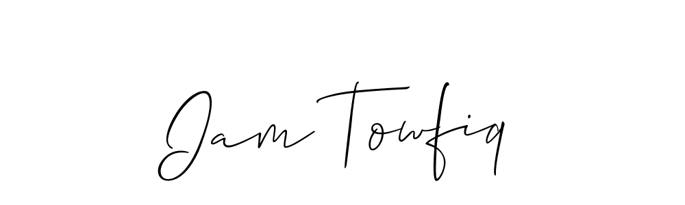 How to make Iam Towfiq signature? Allison_Script is a professional autograph style. Create handwritten signature for Iam Towfiq name. Iam Towfiq signature style 2 images and pictures png