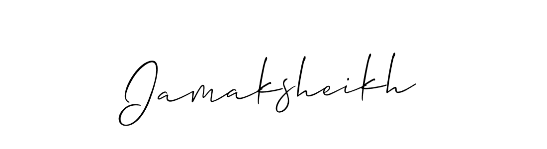 You should practise on your own different ways (Allison_Script) to write your name (Iamaksheikh) in signature. don't let someone else do it for you. Iamaksheikh signature style 2 images and pictures png