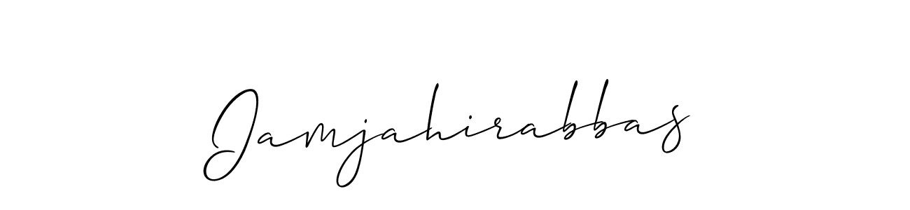 How to make Iamjahirabbas name signature. Use Allison_Script style for creating short signs online. This is the latest handwritten sign. Iamjahirabbas signature style 2 images and pictures png