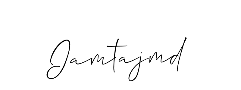 How to make Iamtajmd signature? Allison_Script is a professional autograph style. Create handwritten signature for Iamtajmd name. Iamtajmd signature style 2 images and pictures png