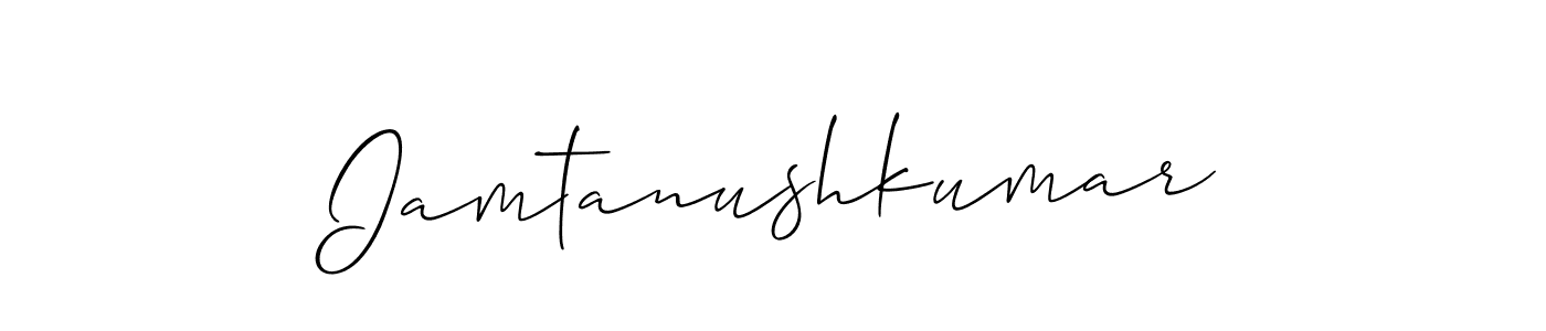 Also You can easily find your signature by using the search form. We will create Iamtanushkumar name handwritten signature images for you free of cost using Allison_Script sign style. Iamtanushkumar signature style 2 images and pictures png