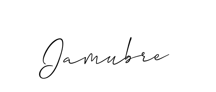 How to make Iamubre name signature. Use Allison_Script style for creating short signs online. This is the latest handwritten sign. Iamubre signature style 2 images and pictures png