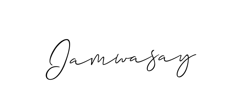 Iamwasay stylish signature style. Best Handwritten Sign (Allison_Script) for my name. Handwritten Signature Collection Ideas for my name Iamwasay. Iamwasay signature style 2 images and pictures png
