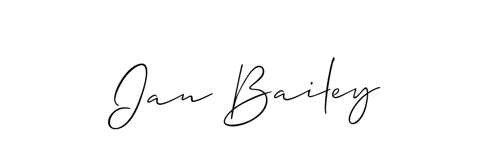 Make a beautiful signature design for name Ian Bailey. With this signature (Allison_Script) style, you can create a handwritten signature for free. Ian Bailey signature style 2 images and pictures png