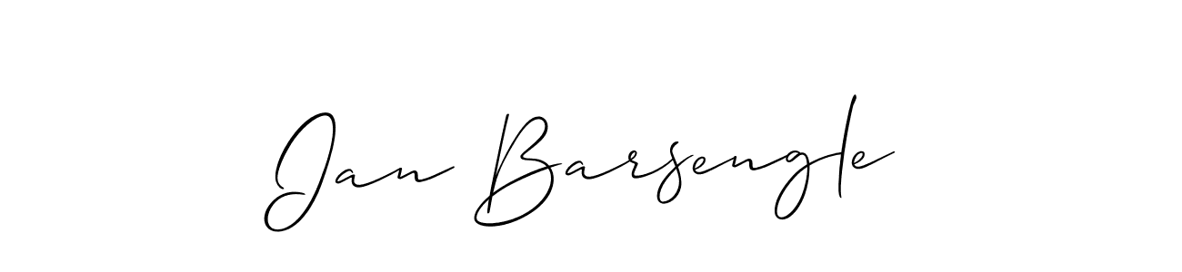 The best way (Allison_Script) to make a short signature is to pick only two or three words in your name. The name Ian Barsengle include a total of six letters. For converting this name. Ian Barsengle signature style 2 images and pictures png