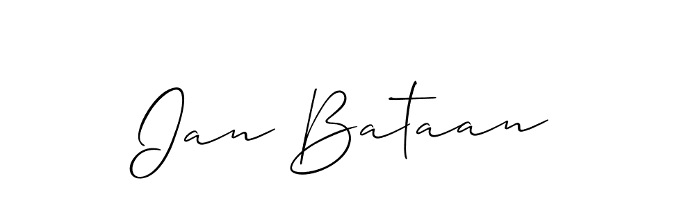 Ian Bataan stylish signature style. Best Handwritten Sign (Allison_Script) for my name. Handwritten Signature Collection Ideas for my name Ian Bataan. Ian Bataan signature style 2 images and pictures png