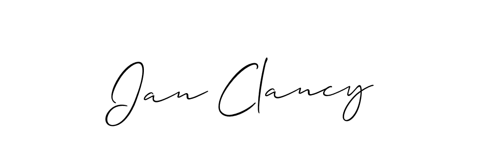 Make a short Ian Clancy signature style. Manage your documents anywhere anytime using Allison_Script. Create and add eSignatures, submit forms, share and send files easily. Ian Clancy signature style 2 images and pictures png