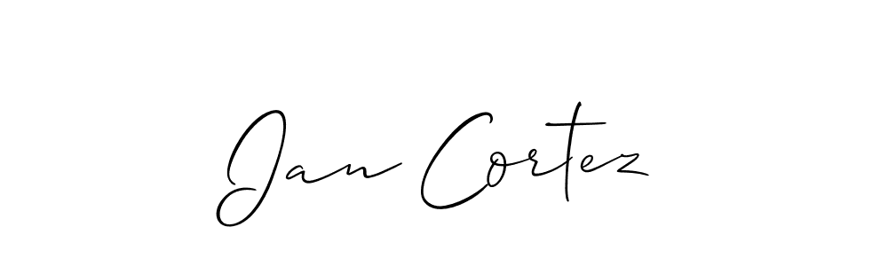 How to make Ian Cortez name signature. Use Allison_Script style for creating short signs online. This is the latest handwritten sign. Ian Cortez signature style 2 images and pictures png
