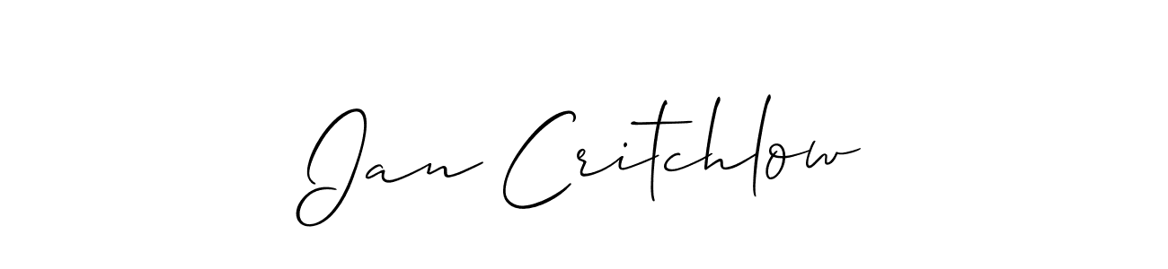 Design your own signature with our free online signature maker. With this signature software, you can create a handwritten (Allison_Script) signature for name Ian Critchlow. Ian Critchlow signature style 2 images and pictures png