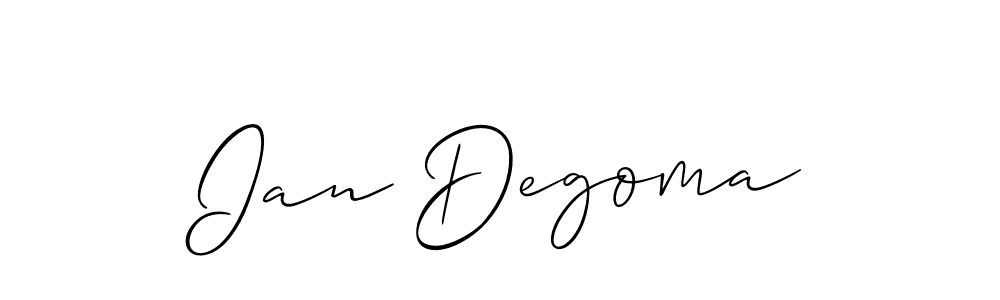 Check out images of Autograph of Ian Degoma name. Actor Ian Degoma Signature Style. Allison_Script is a professional sign style online. Ian Degoma signature style 2 images and pictures png