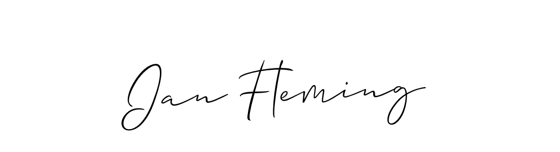 Make a beautiful signature design for name Ian Fleming. With this signature (Allison_Script) style, you can create a handwritten signature for free. Ian Fleming signature style 2 images and pictures png