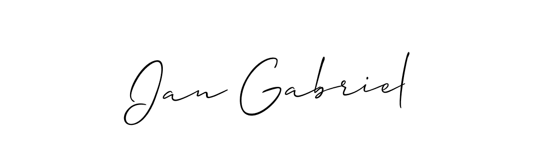 How to make Ian Gabriel name signature. Use Allison_Script style for creating short signs online. This is the latest handwritten sign. Ian Gabriel signature style 2 images and pictures png