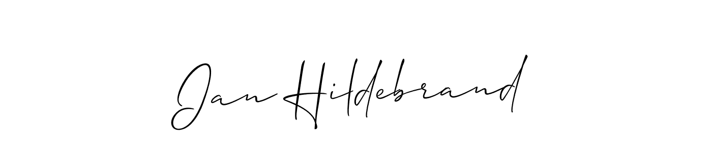 Create a beautiful signature design for name Ian Hildebrand. With this signature (Allison_Script) fonts, you can make a handwritten signature for free. Ian Hildebrand signature style 2 images and pictures png