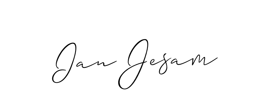 Ian Jesam stylish signature style. Best Handwritten Sign (Allison_Script) for my name. Handwritten Signature Collection Ideas for my name Ian Jesam. Ian Jesam signature style 2 images and pictures png