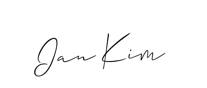 You should practise on your own different ways (Allison_Script) to write your name (Ian Kim) in signature. don't let someone else do it for you. Ian Kim signature style 2 images and pictures png