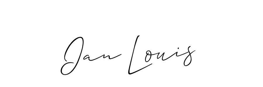 The best way (Allison_Script) to make a short signature is to pick only two or three words in your name. The name Ian Louis include a total of six letters. For converting this name. Ian Louis signature style 2 images and pictures png