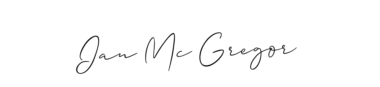 Ian Mc Gregor stylish signature style. Best Handwritten Sign (Allison_Script) for my name. Handwritten Signature Collection Ideas for my name Ian Mc Gregor. Ian Mc Gregor signature style 2 images and pictures png