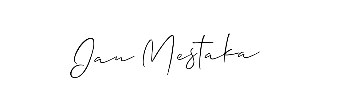 How to make Ian Mestaka signature? Allison_Script is a professional autograph style. Create handwritten signature for Ian Mestaka name. Ian Mestaka signature style 2 images and pictures png