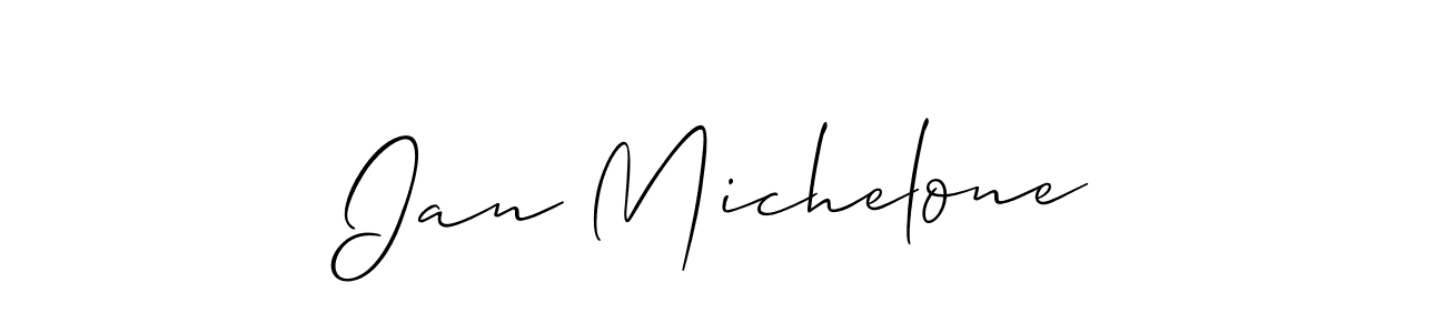 How to Draw Ian Michelone signature style? Allison_Script is a latest design signature styles for name Ian Michelone. Ian Michelone signature style 2 images and pictures png