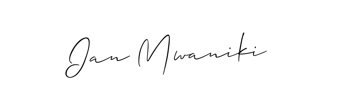 Allison_Script is a professional signature style that is perfect for those who want to add a touch of class to their signature. It is also a great choice for those who want to make their signature more unique. Get Ian Mwaniki name to fancy signature for free. Ian Mwaniki signature style 2 images and pictures png