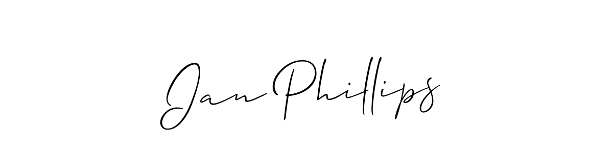 How to make Ian Phillips signature? Allison_Script is a professional autograph style. Create handwritten signature for Ian Phillips name. Ian Phillips signature style 2 images and pictures png