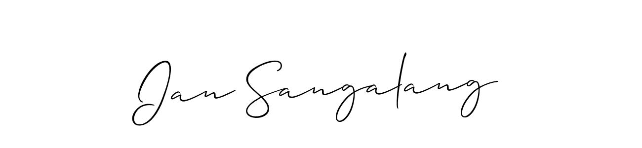 Best and Professional Signature Style for Ian Sangalang. Allison_Script Best Signature Style Collection. Ian Sangalang signature style 2 images and pictures png