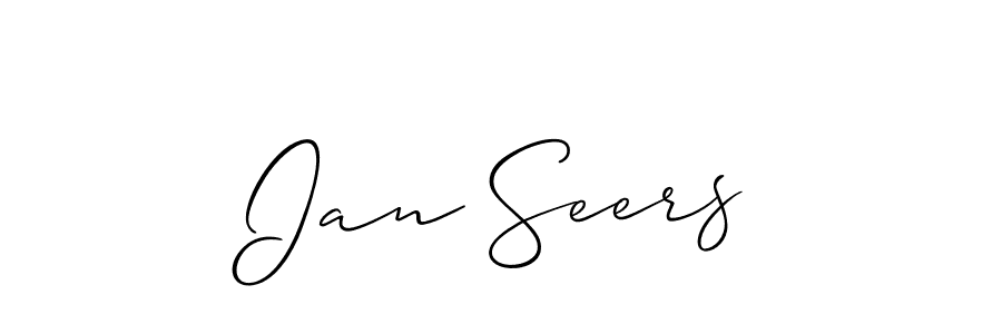 Make a beautiful signature design for name Ian Seers. With this signature (Allison_Script) style, you can create a handwritten signature for free. Ian Seers signature style 2 images and pictures png