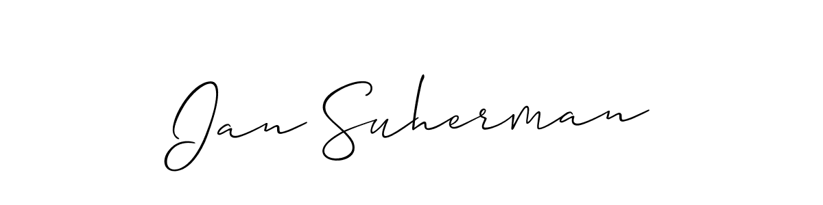 How to make Ian Suherman name signature. Use Allison_Script style for creating short signs online. This is the latest handwritten sign. Ian Suherman signature style 2 images and pictures png