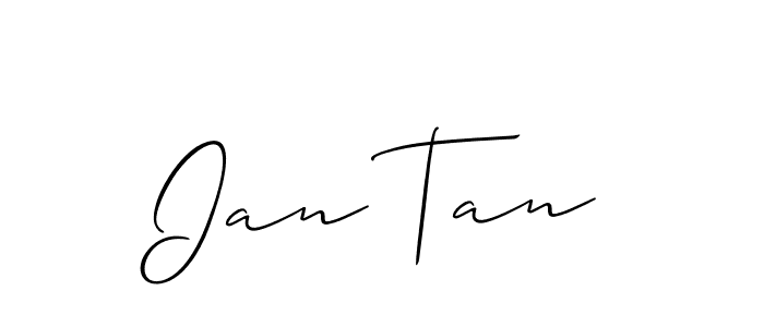 How to make Ian Tan name signature. Use Allison_Script style for creating short signs online. This is the latest handwritten sign. Ian Tan signature style 2 images and pictures png