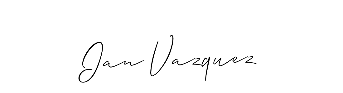 Also You can easily find your signature by using the search form. We will create Ian Vazquez name handwritten signature images for you free of cost using Allison_Script sign style. Ian Vazquez signature style 2 images and pictures png