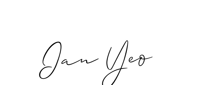 How to make Ian Yeo signature? Allison_Script is a professional autograph style. Create handwritten signature for Ian Yeo name. Ian Yeo signature style 2 images and pictures png