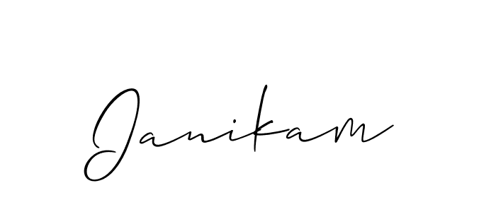 Make a beautiful signature design for name Ianikam. With this signature (Allison_Script) style, you can create a handwritten signature for free. Ianikam signature style 2 images and pictures png