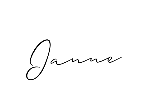 if you are searching for the best signature style for your name Ianne. so please give up your signature search. here we have designed multiple signature styles  using Allison_Script. Ianne signature style 2 images and pictures png