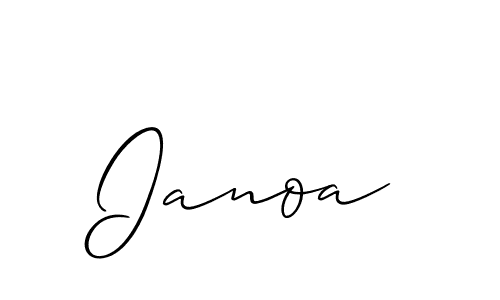 Allison_Script is a professional signature style that is perfect for those who want to add a touch of class to their signature. It is also a great choice for those who want to make their signature more unique. Get Ianoa name to fancy signature for free. Ianoa signature style 2 images and pictures png