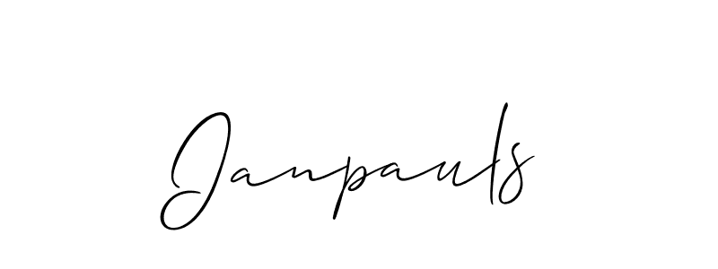 Make a beautiful signature design for name Ianpauls. With this signature (Allison_Script) style, you can create a handwritten signature for free. Ianpauls signature style 2 images and pictures png