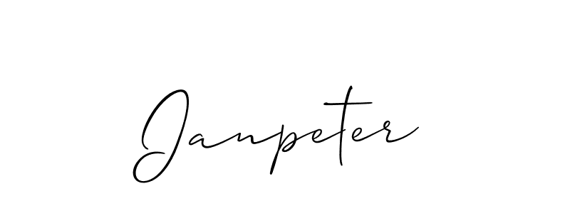 The best way (Allison_Script) to make a short signature is to pick only two or three words in your name. The name Ianpeter include a total of six letters. For converting this name. Ianpeter signature style 2 images and pictures png
