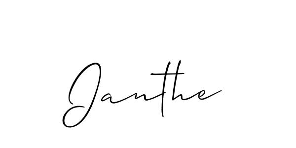 Allison_Script is a professional signature style that is perfect for those who want to add a touch of class to their signature. It is also a great choice for those who want to make their signature more unique. Get Ianthe name to fancy signature for free. Ianthe signature style 2 images and pictures png