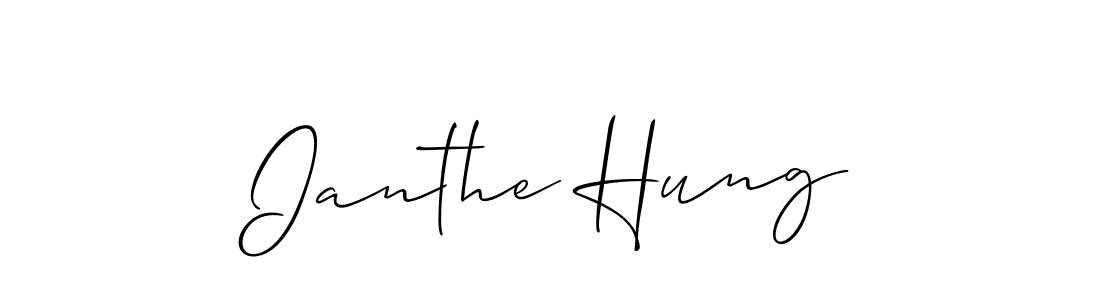 How to Draw Ianthe Hung signature style? Allison_Script is a latest design signature styles for name Ianthe Hung. Ianthe Hung signature style 2 images and pictures png
