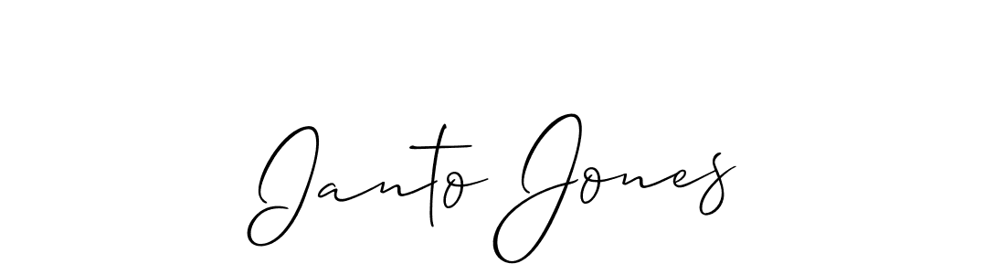 Ianto Jones stylish signature style. Best Handwritten Sign (Allison_Script) for my name. Handwritten Signature Collection Ideas for my name Ianto Jones. Ianto Jones signature style 2 images and pictures png