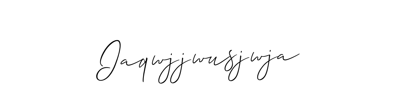 How to make Iaqwjjwusjwja signature? Allison_Script is a professional autograph style. Create handwritten signature for Iaqwjjwusjwja name. Iaqwjjwusjwja signature style 2 images and pictures png