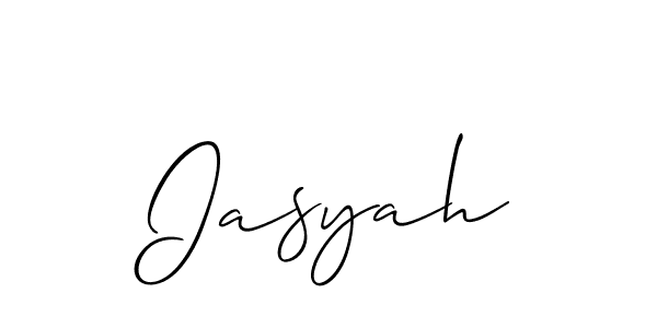 Make a beautiful signature design for name Iasyah. With this signature (Allison_Script) style, you can create a handwritten signature for free. Iasyah signature style 2 images and pictures png
