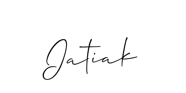 It looks lik you need a new signature style for name Iatiak. Design unique handwritten (Allison_Script) signature with our free signature maker in just a few clicks. Iatiak signature style 2 images and pictures png