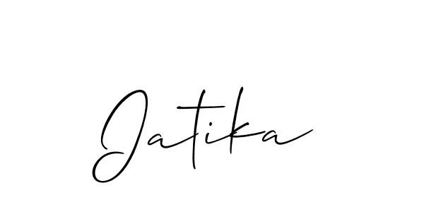 Similarly Allison_Script is the best handwritten signature design. Signature creator online .You can use it as an online autograph creator for name Iatika. Iatika signature style 2 images and pictures png