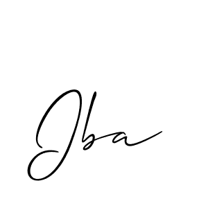 Create a beautiful signature design for name Iba. With this signature (Allison_Script) fonts, you can make a handwritten signature for free. Iba signature style 2 images and pictures png